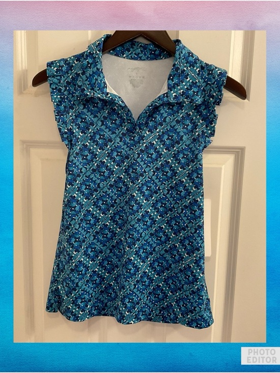 Gottex Tops - Gottex Golf and Tennis Sleeveless Top - NWT - Small - Blue Tile